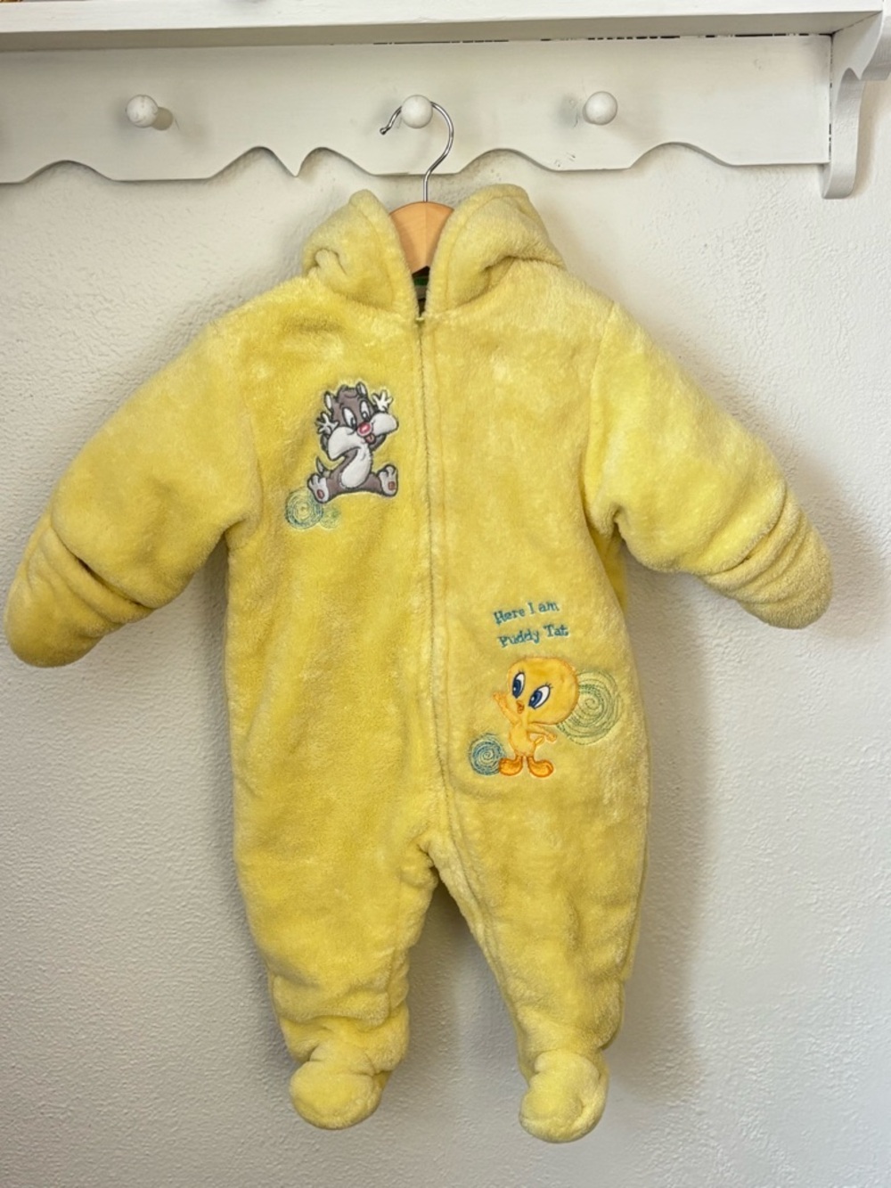 VTG Baby Looney Tunes 1990s Fleece Baby Suit/ Jumpsuit/ Romper